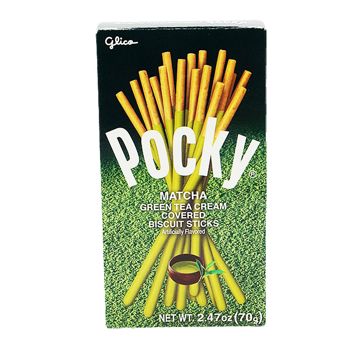 Glico Pocky Matcha Green Tea Cream Covered Biscuit Sticks (2.47oz)